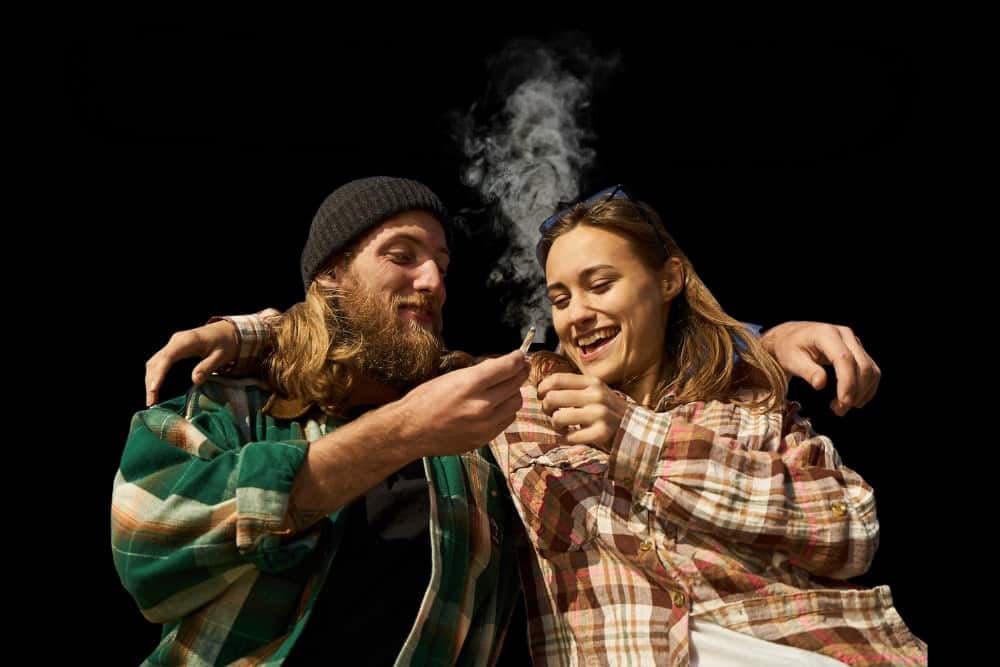 Friends sharing a Smoakland referral