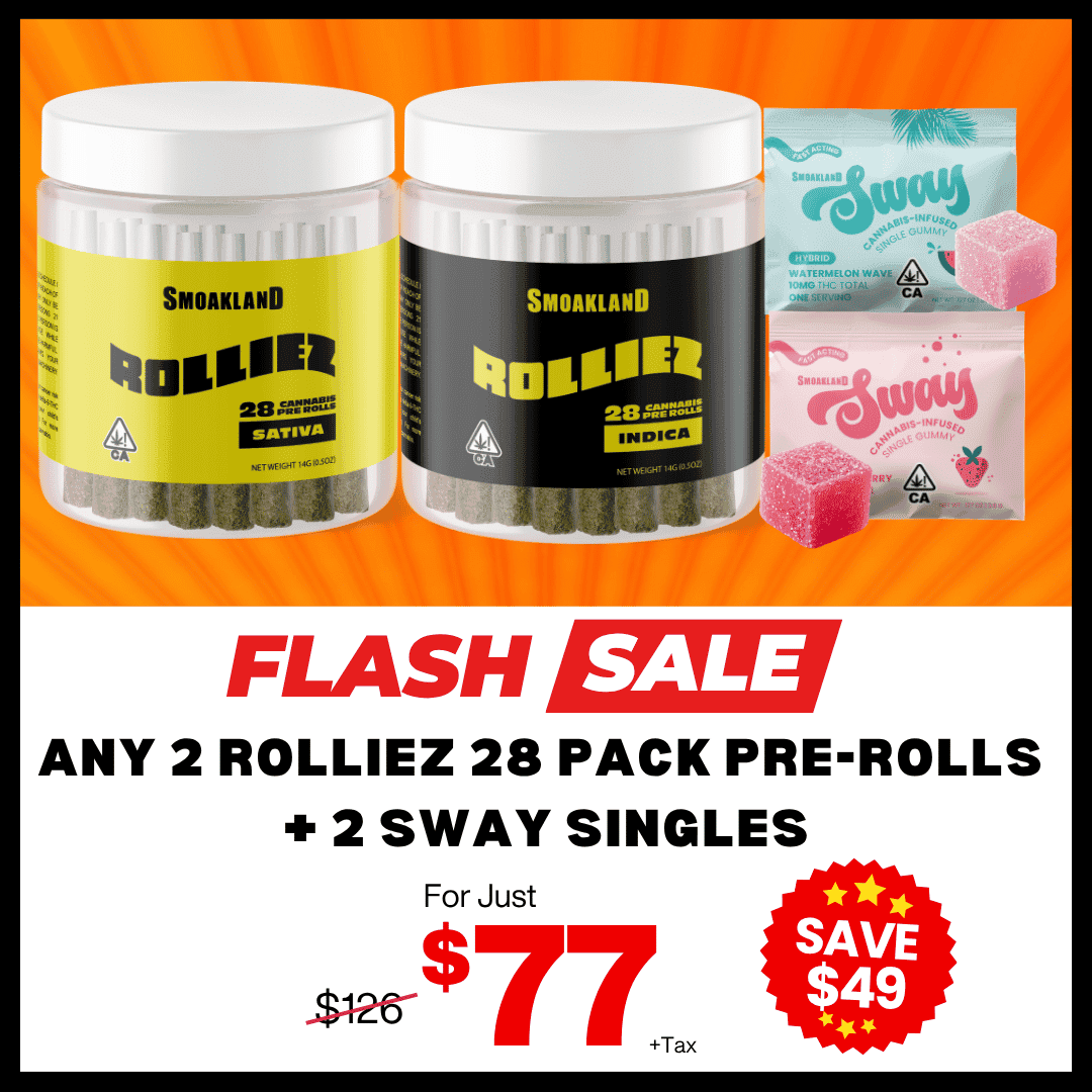 Two 28 Pack Rolliez, 2 Sway Singles