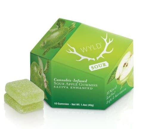 WYLD Sour Apple Gummies - Sativa - 100mg