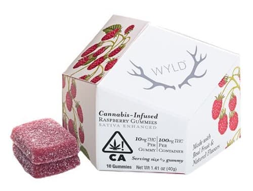 WYLD Raspberry Gummies - Sativa - 100mg