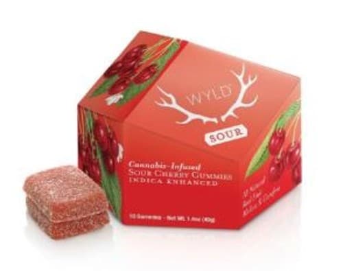 WYLD Sour Cherry Gummies - Indica - 100mg