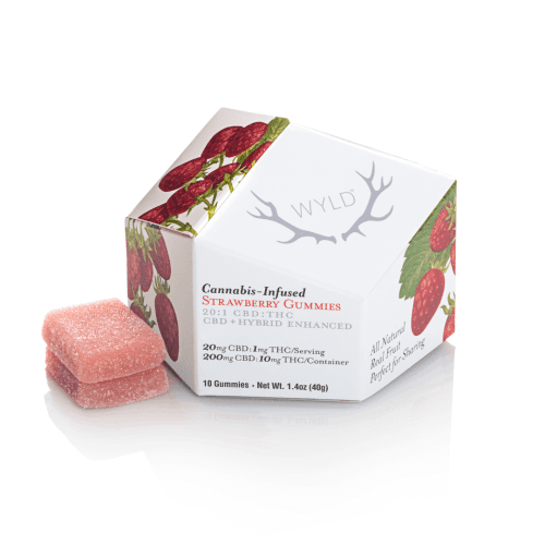 WYLD Strawberry Gummies  20:1 CBD/Hybrid - 100mg