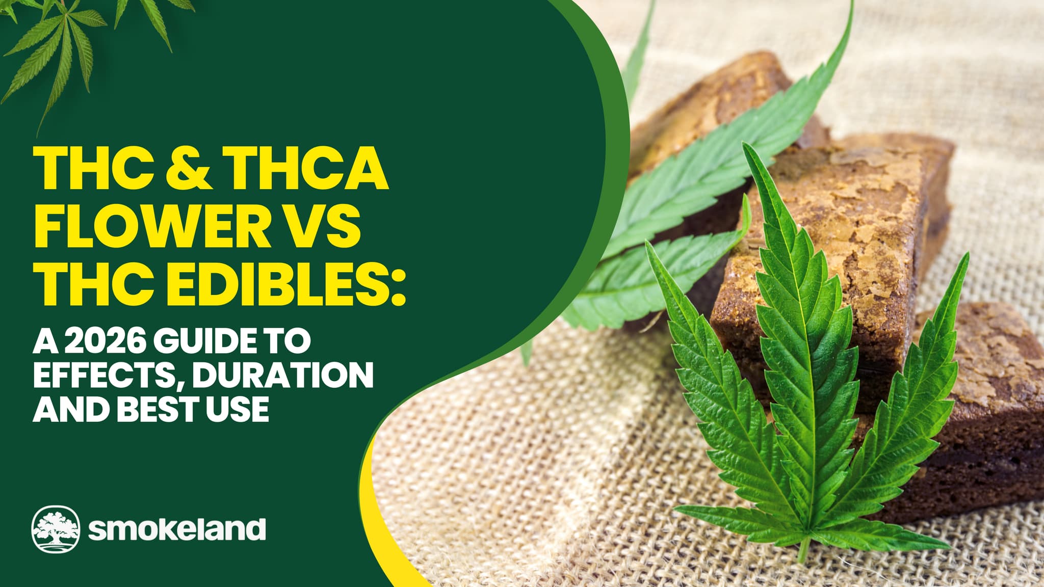 THC & THCA Flower vs THC Edibles: A 2026 Guide to Effects, Duration and Best Use