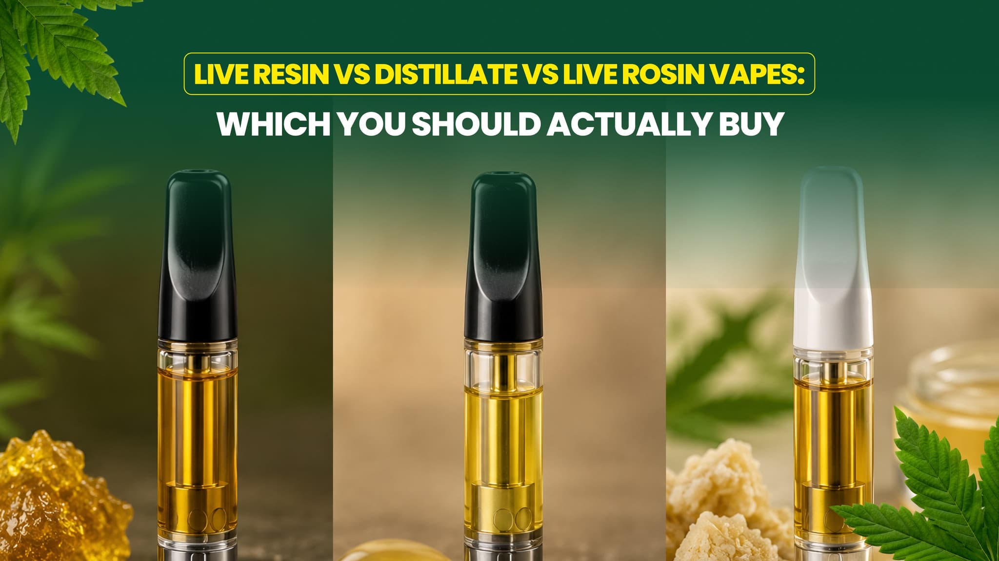 Live Resin vs Distillate vs Live Rosin Vapes: Which You Should Actually Buy in 2026
