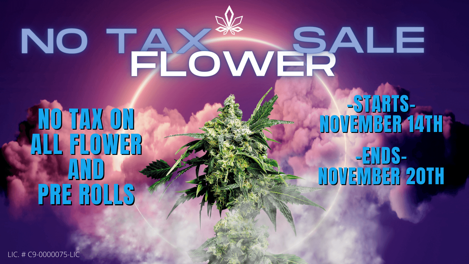 No Tax on ALL FLOWER Sale