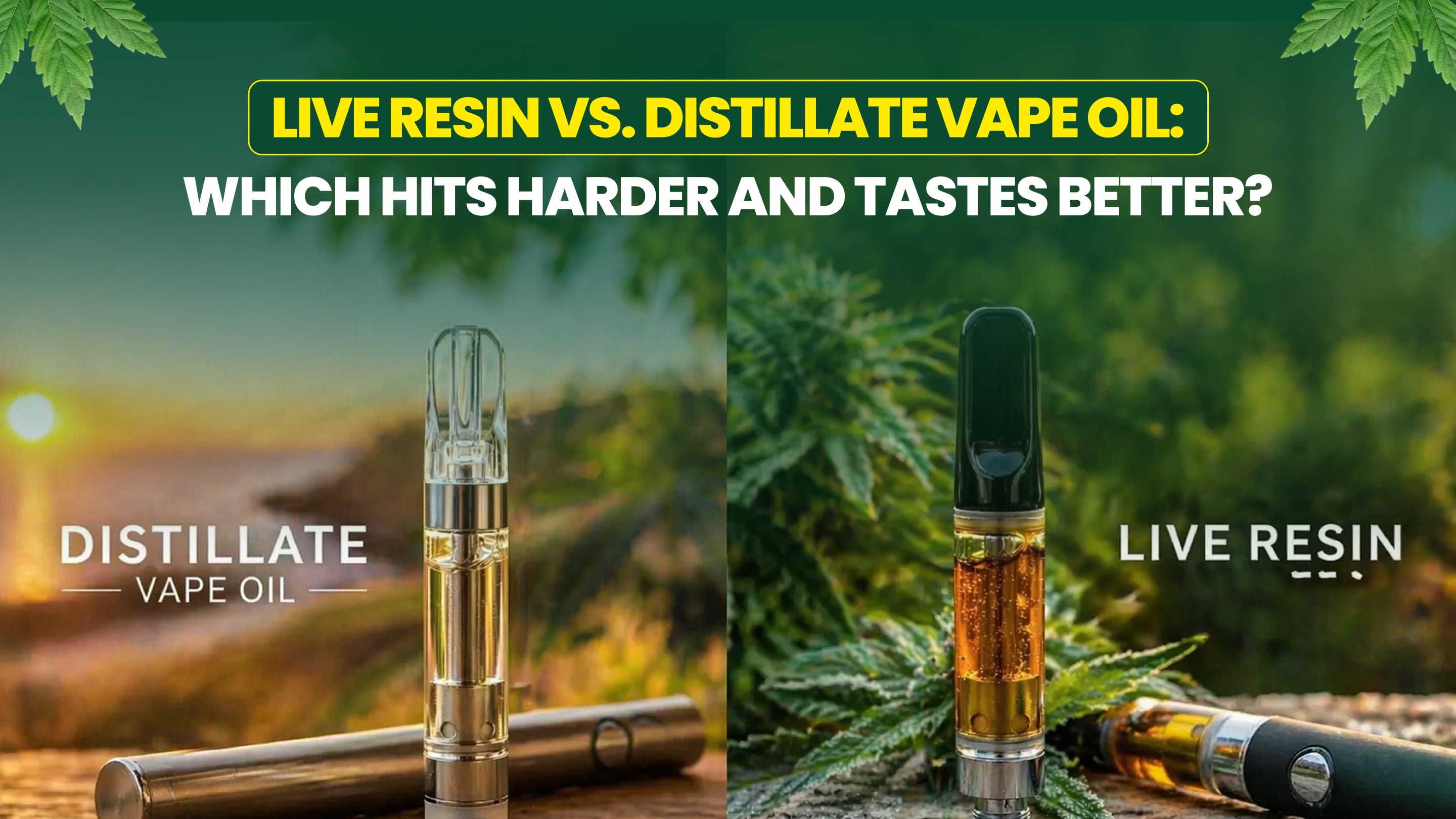 Live resin vs. distillate vape oil: which hits harder and tastes better?