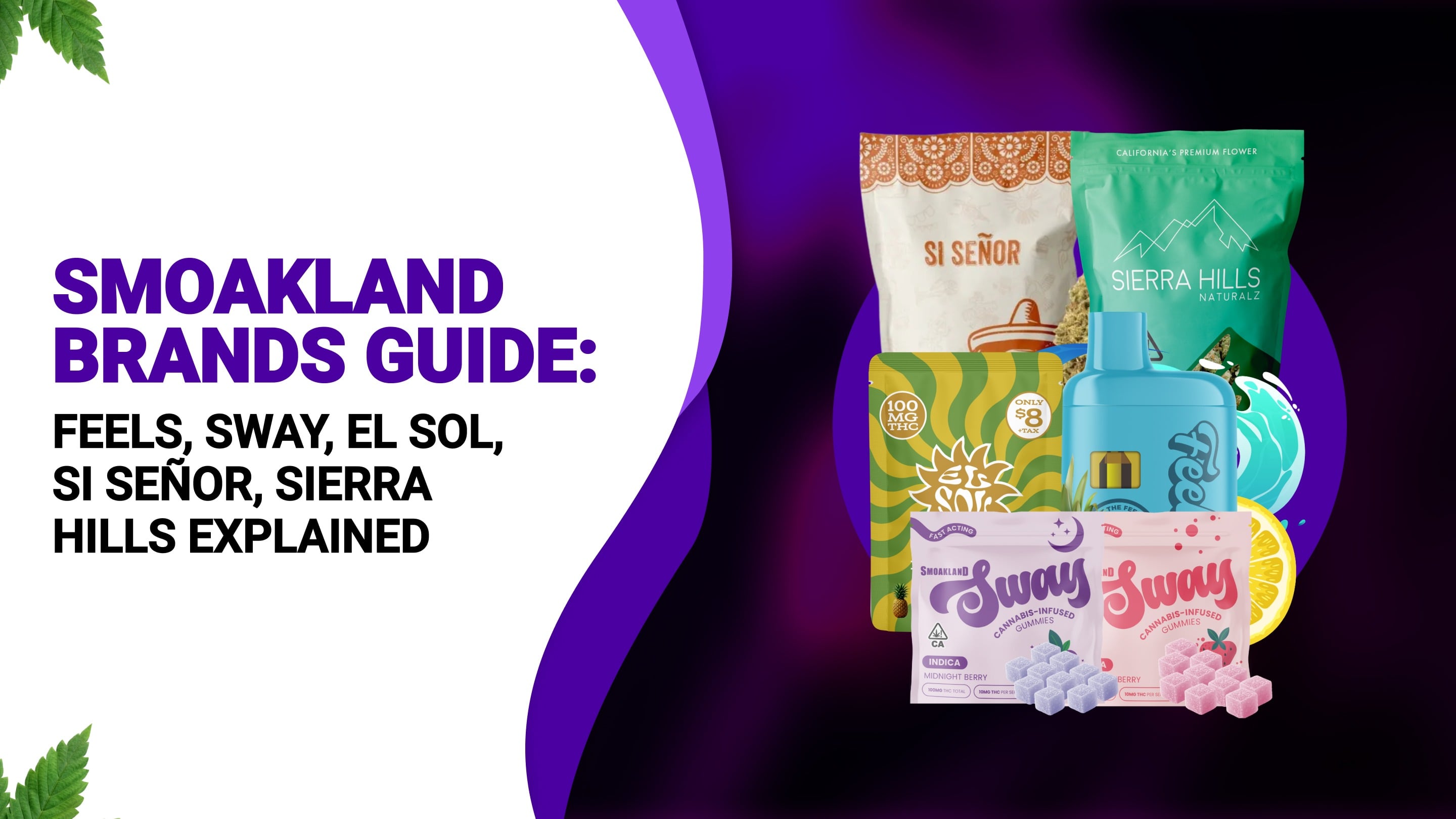 Smoakland brands guide: Feels, Sway, El Sol, Si Señor, Sierra Hills explained