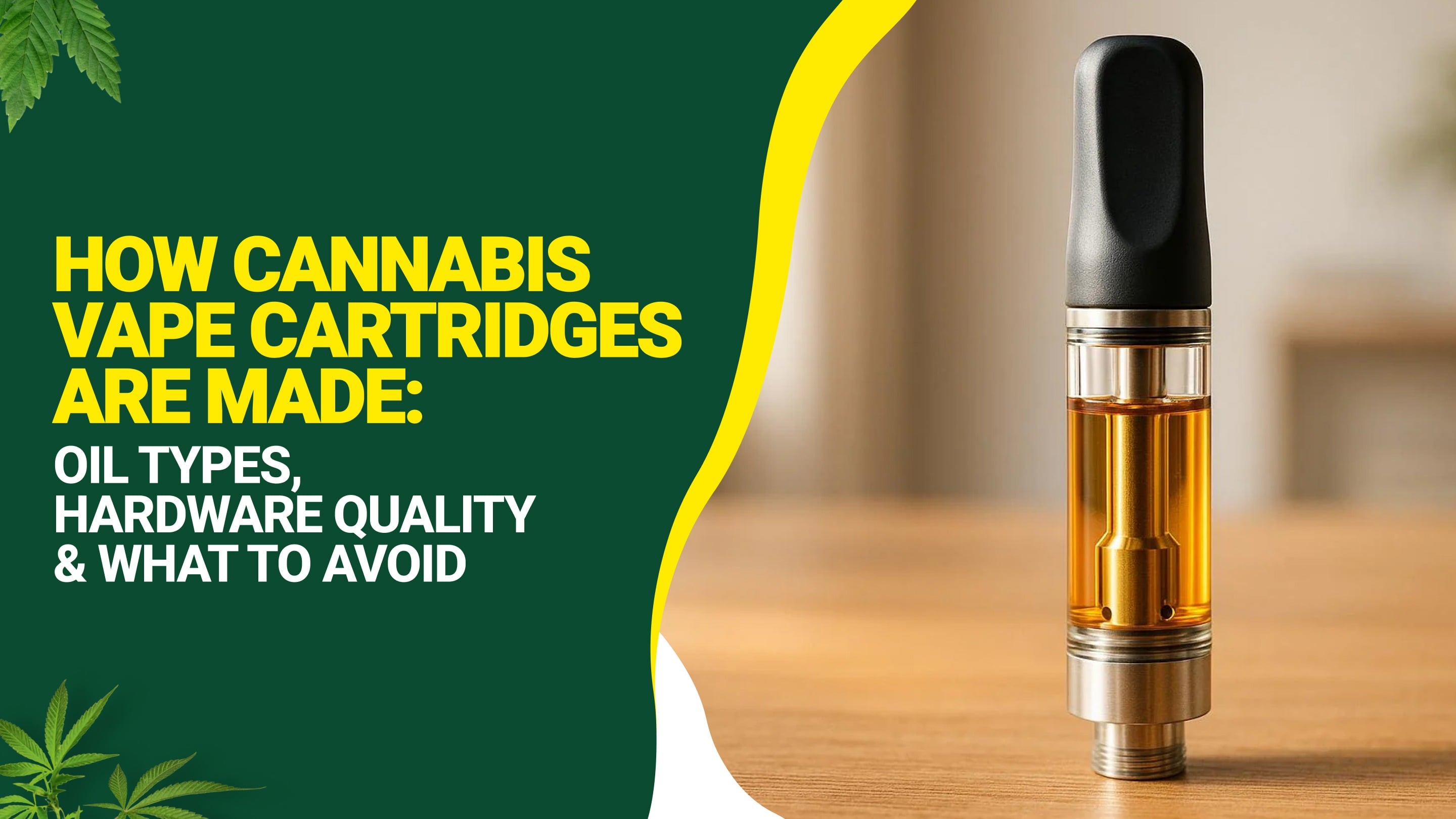How Cannabis Vape Cartridges Are Made: Oil Types, Hardware Quality & What to Avoid