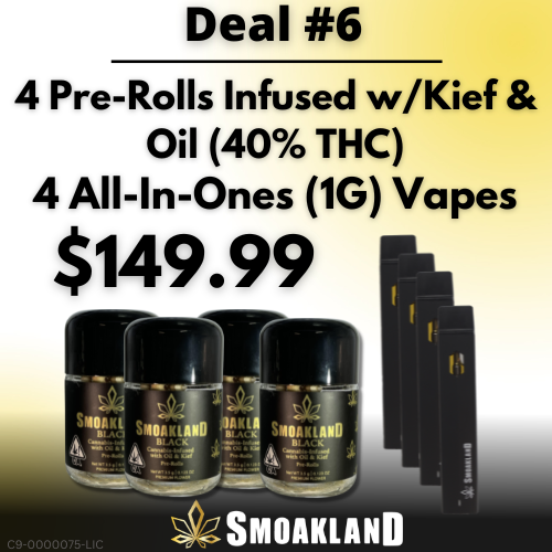 DEAL 6: 4 Infused Pre Rolls, 4 All-in-One Faderz | $149.99