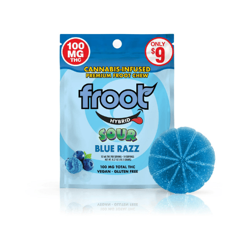 Sour Blue Razz - 100mg Froot Gummy - Single Dose