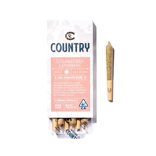 Country Ultra Premium Flower - Pre-roll 6pk - Strawberry Lemonade- 3.6g