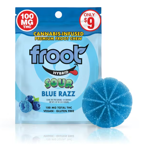 Froot Gummy - Sour Blue Razz Single Dose 100mg