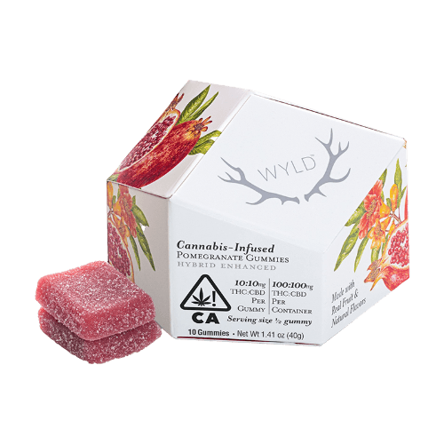 WYLD Pomegranate Gummies - CBD/THC - 100mg